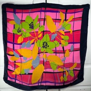 Raj Multicolor 100% Silk Scarf 26”x30” All different color variations